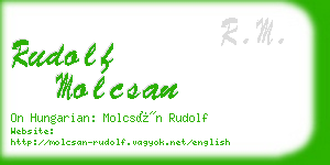 rudolf molcsan business card